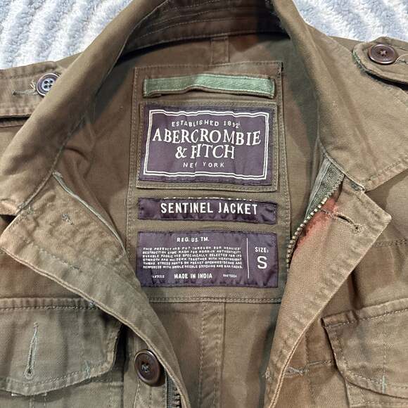 Vintage Abercrombie & Fitch Sentinel Military Field Jacket Olive Green - Picture 2 of 12